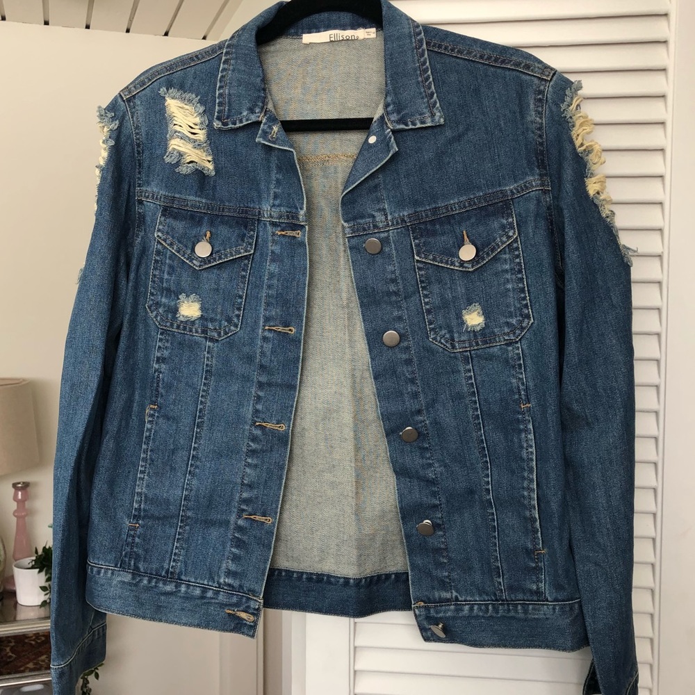 ELLISON DISTRESSED DENIM JACKET